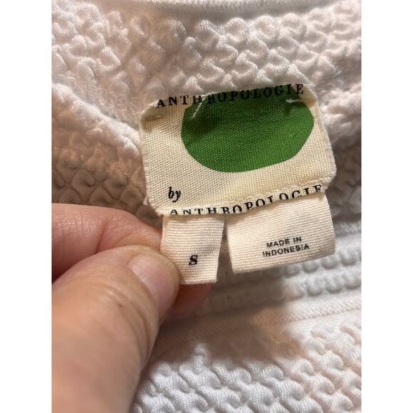 Anthropologie sleeveless white stretchy top women’s size small - Picture 3 of 8